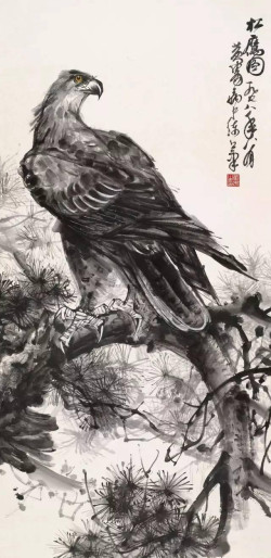 黄胄花鸟画《鹰》14幅